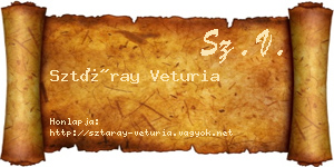 Sztáray Veturia névjegykártya